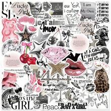 50Pcs Silver Lucky Stickers Aesthetic Stickers Y2k Stickers Y2K Downtown Sticker Y2k Gifts Groovy Stickers 90s Stickers Vinyl  Stickers For Envelope,Water Bottle,Computer,Laptop,Phone,Luggage,Notebook,Fridge - Multicolor - View 9