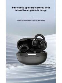 Lenovo EA330 Wireless Bluetooth Headset In-Ear Clip-On Sports Running Non-In-Ear Open-Ear Headphones Have A Long Battery Life - Black - View 3