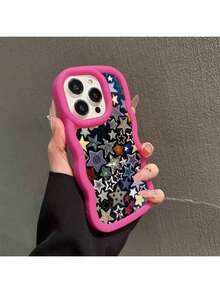 Funda protectora de teléfono con Coloridos Diseños De Estrellas,Disfruta La Vida Divertido Alegre Crema Pastel Diseño nuevo estuche de teléfono trapezoidal de cíclope,Antideslizante, resistente a caídas, elegante,regalo de moda minimalista interesante para hombres y mujeres, adecuado para  16/15/15Pro/15ProMax/14/13/12/11/XsMAX,  17,  Max Series, A14/A15/S23 Ultra/A50/A12/A32/A52/A72/A51/A21S/A13/A14/S22 Ultra/S23/A33/A53/S20 FE diseño creativo y de moda para hombres y mujeres - Verde claro - Ver 4