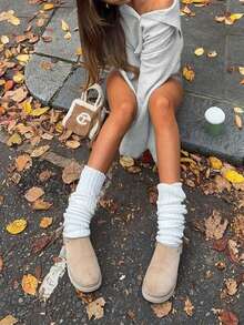 女士休闲复古高领修身长袖毛衣，灰色纯色落肩针织上衣，适合秋冬季节、日常通勤、商务休闲、外出以及返校、教师节等场合。 - 灰色 - 查看 9