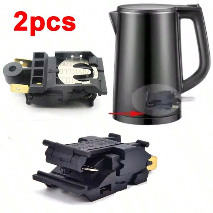 2个自动断电开关，快速沸腾电水壶温度控制手柄 - 黑色 - 查看 1