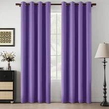 % Blackout 10ft Curtains 120 Inches Long Living Room, Noise Reducing, Thermal Insulated, Lightweight Bedroom Grommet Drapes, Sage Green, W52 X L120, 2 Panels - Purple - View 5