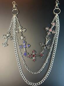 Cross Pants Chain, Wallet Chain, Retro Chain, Double Layer Chain, Hip Hop Punk, Denim Pants Chain, Pocket Chain, Men's Key Chain - Multicolor - View 25