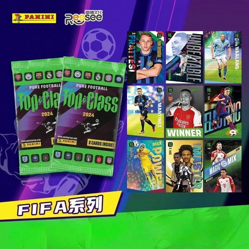 Panini 2024 TOP CLASS Classic Retail Single Pack PUREFOOTBALL, 8 Cards Per Pack, Must-Have Large Capacity Card Pack For Football Fans, Featuring Many Star Players With Detailed, Beautifully Designed Cards, Great As Halloween, Christmas, Birthday Gift - Multicolor - View 1