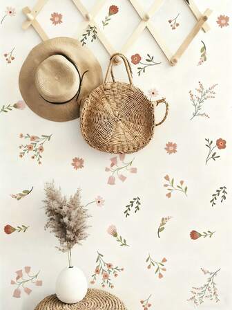 1pc Plant Leaf Wall Sticker, Removable Wall Decal For Children's Room, Bedroom, Nursery Decoration