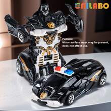 unilabo Transforming Sports Racing Car Toy: Inertial Powered Gliding Race Car, 2-In-1 Robot Vehicle Auto Transformation - Excellent Creative Gift For Boys! - Multicolor - View 9