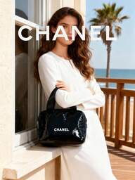 CHANEL レザーハンドバッグ、レディース クラッチバッグ、便利なハンドル付き小型バッグ、旅行必需品や化粧品の収納に最適、おしゃれなギフトオプション