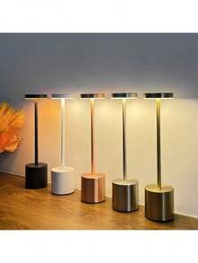 1pc Wireless Rechargeable LED Desk Lamp, 3 Color Temperatures, Dimmable Brightness, Suitable For Outdoor, Dining Room, Bedroom, Home, Coffee Table - Multicolor - View 3