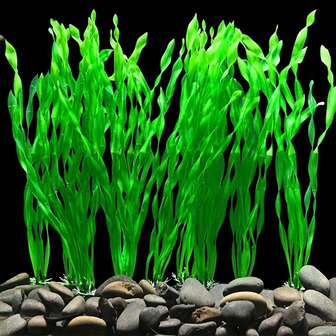 2pcs/3pcs Plastic Artificial Aquarium Plants, Bring Natural Beauty To Your Fish Tank