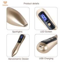 PAKISS Portable Skin Tag Remover Pen With LED Light 9 Intensity Gears Rechargeable Skin Tag Removal Kit Intended For Common Warts Mole Skin Tags Gift For Girl Women Beauty Tools At Home Easy To Use - Hồng - Xem 6