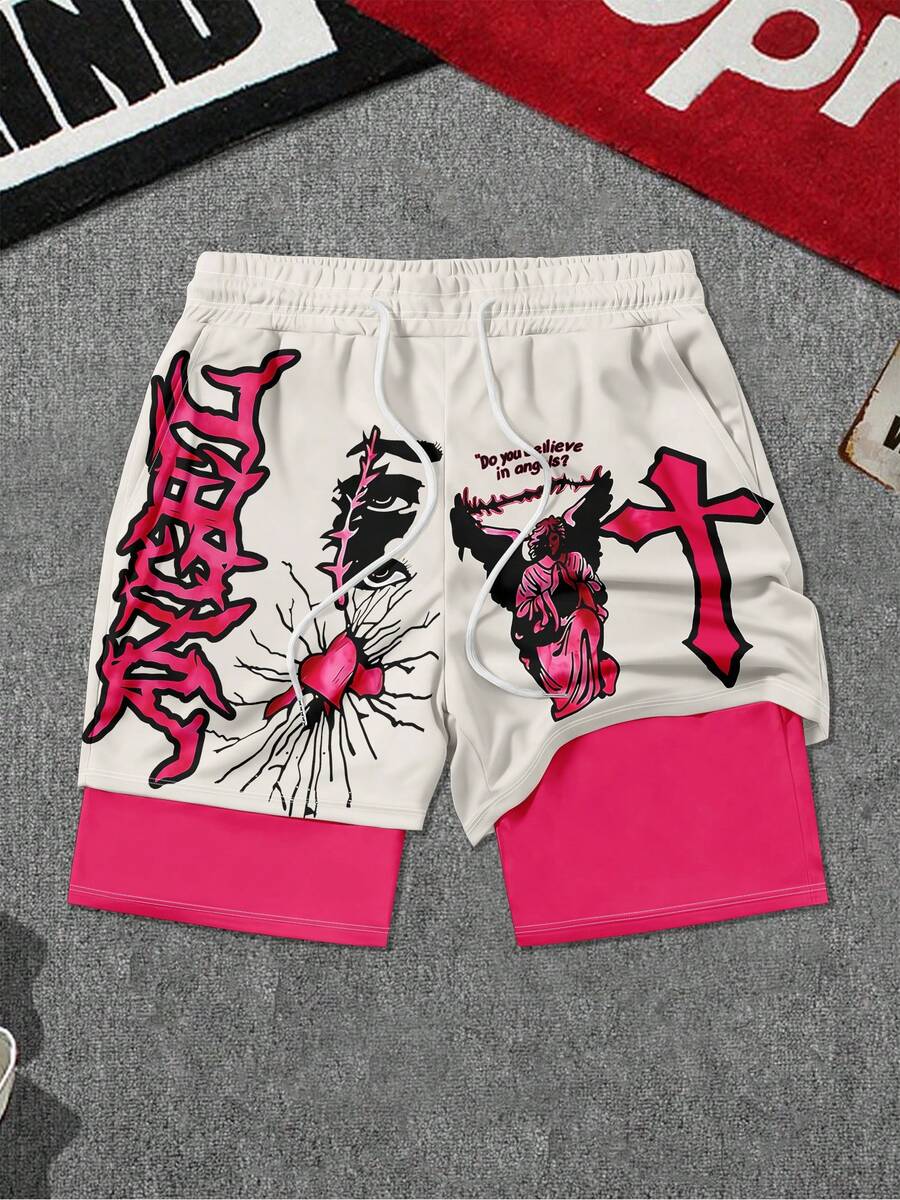 Men's Loose Breathable Fashion Shorts - Multicolor - View 1