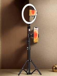 10 Inch USB Powered Selfie Light - Ring Light With Stand And Phone Holder - 43 Inch Phone Tripod With Light, Professional LED Ring Light For Video Recording/Makeup/Streaming-Gifts For Yourself/Friends Suitable For Photography, Video Recording, Live Streaming, Zoom Meeting, Vlogging, With Stand Photography Video Recording Live Streaming Room Meeting Vlogging Phone Light - Multicolor - View 4