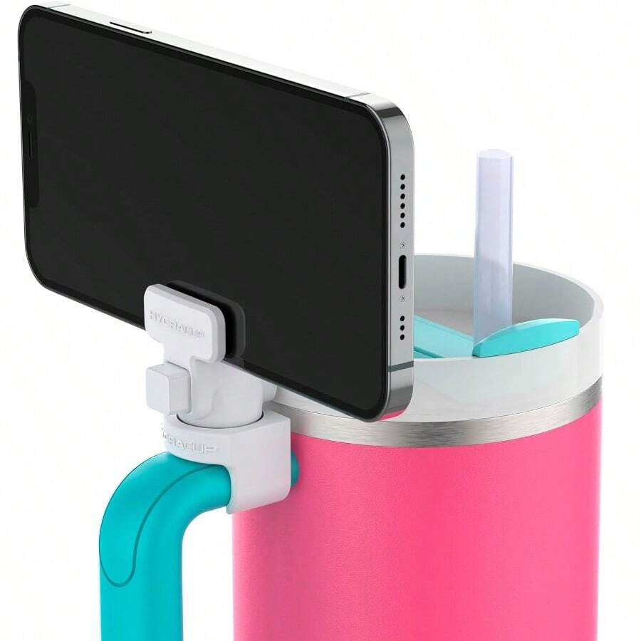 SLAWHydraClip Phone Attachment - Watch Carry Record And Stay Organized Use As Phone Stand Or Tripod Hands Free Detachable Stanley Cup Accessories Spring Loaded Secure Grip White - 白色 - 查看 1