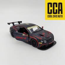 C C A 1:43 Scale Bentley GT3 Abo Edition Black Diecast Model Car, Alloy Racing Car Model With Acrylic Dustproof Cover, Adult Collectible, Great For Halloween, Christmas, Birthday Gifts - Multicolor - View 2