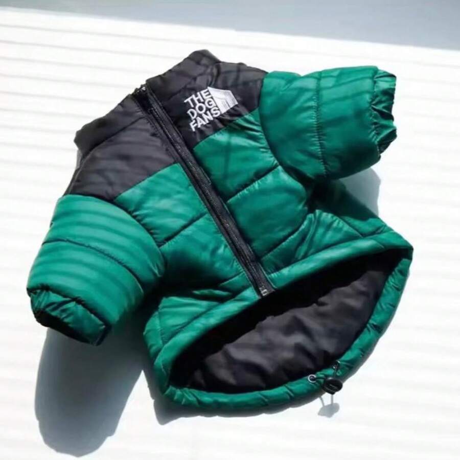 Chaqueta cálida de invierno para perros: poliéster cómodo, elegante y liviano para todas las estaciones, disponible en varios colores y tamaños para cachorros. - Verde - Ver 1