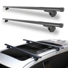 Rails for Car Roof Rack, Adjustable Roof Rails, Universal Luggage Bars, with Roof Lock, Pack of 2, Aluminum, Aluminum Alloy Kit de Barras Transversales de Aluminio con Cerradura – Portaequipajes Ajustable para SUVs Crossbar Roof Rack for Raised Side Rails - 2pcs Set - Unitalla - Ver 11