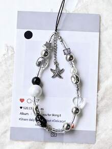 1 件黑草莓深黑色爱暗黑风格 Y2K 手机挂绳手机饰品兼容相机挂绳钥匙扣书包装饰服装配饰，神秘黑暗甜美酷热风格 Ins 风格礼物送给母亲、家人、朋友、生日、节日手机链