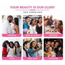 Zealady Pelucas sin pegamento para usar y llevar, cabello humano pre-arrancado, pre-cortado, ondas corporales, cierre de encaje HD 4x4, de 10 a 16 pulgadas, con cordón, parte libre, bob, para mujeres, cabello humano corto, bob 180, pelucas frontales de encaje dental como regalo de Navidad para mujeres. - Natural Black - Ver 12