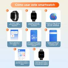 Reloj inteligente de pantalla grande de 1,83" de 2025, unisex, diseño de doble correa, batería de 220mAh, duración de la batería de 3-5 días, pantalla de alta resolución y vívida, colores de correa versátiles, compatible con notificaciones, respuesta de llamadas, control de música, seguimiento de actividad física con conteo de pasos y cálculo de calorías, excelente duración de la batería, gran regalo para Año Nuevo - Silicona negra+acero - Ver 6