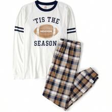 Conjunto de Pijama de ftbol a Juego, algodn Juego de Pijama para beb Unisex - Esta es la temporada + 12-18 meses - Ver 2