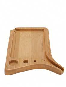 1个便携式竹制卷烟托盘，小巧便携，适合居家、旅行和日常使用。