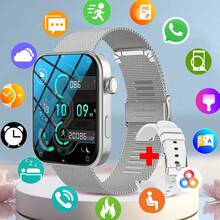 Men Women Sports Smart Watch, 1.85-Inch HD Screen, Wireless Call, Step/Calorie/Distance Counting, Information Reminder, Weather Forecast, Multiple Dial, Music Playback Control, Stopwatch, For Android/IOS Smartwatch - Rose Gold - View 17