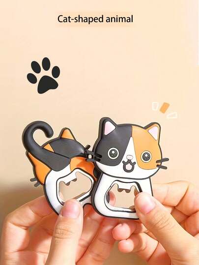 1个猫形开瓶器，强磁性耐用，适用于汽水和葡萄酒瓶，创意厨房小工具礼品