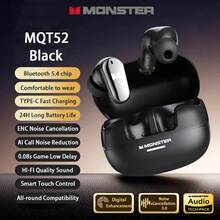 新款 Monster MQT52 TWS 无线蓝牙 5.4 耳机 HIFI 立体声音乐游戏耳机 通话降噪耳塞 - 均碼 - 查看 13