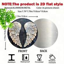 CIFbuy Angel Wings Metal Wall Art 8x8 Inch Aluminum Home Decor Realistic Flat Relief Sculpture For Living Room Bedroom Bathroom Kitchen - Nhiều màu - Xem 6