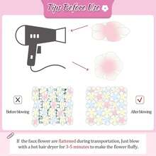 Pinkish-White 3D Flower Wall Backdrop  Wedding Rose Floral Wall Backdrop For Bridal Shower Birthday Party Wedding Rose Floral Photo Background Valentines Decorations - Hồng - Xem 8