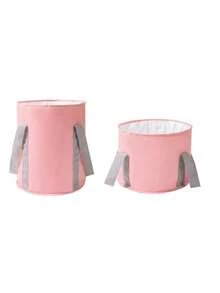 Foldable Foot Soak Bag, Unisex, With Storage Bag, Portable Foot Bath Tub, Suitable For Travel, Camping, Home Use, Blue, Pink - Multicolor - View 8
