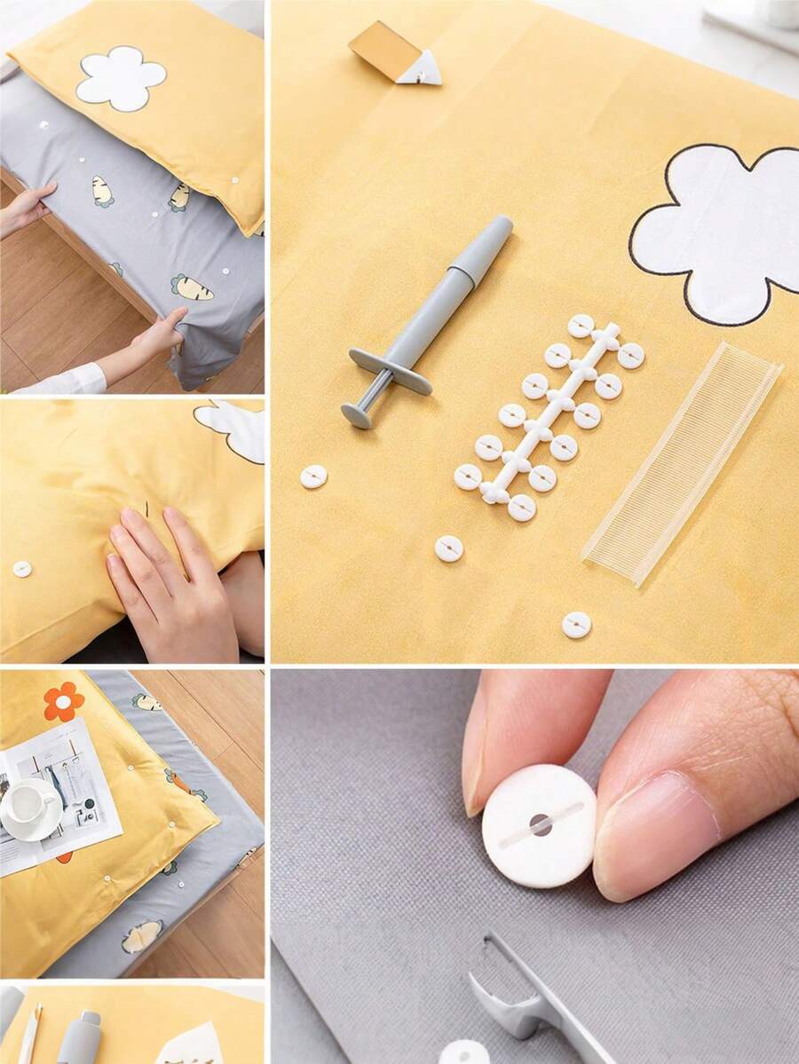 Quilt Fastener, Non-Slip Bedsheet Fastener Set, Invisible Anti-Slip Safety Clips, Secures Quilt And Bedsheet To Prevent Sliding, Removable And Reusable, Suitable For Home Bedroom Bedding And Mattress - Multicolor - View 1