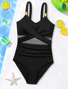 ¡RecomendadoLumewave Trajes de Baño Mujer Completo, Traje de Baño Mujer Natacion de una Pieza, Traje de Baño Deportivo Mujer¡Top de Temporada - Negro - Ver 9