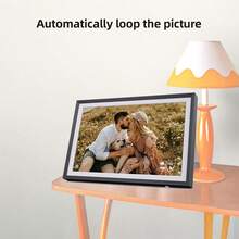 10.1 Inch Digital Photo Frame Desktop Electronic Album 1280*800 IPS Screen Supports Photo/ Video/ Music/ Clock/ Calendar Function with Backside Stand - Negro - Ver 4