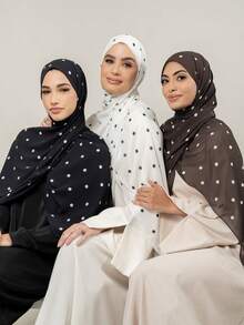 1pc Large Size Women's Jersey Hijab, Elegant Fashion Hijab Shawl, Soft Scarf Shawl, Comfortable Breathable, Abaya Accessories Women Veil, Suitable For Daily, Outdoor, Prayer, Worship - Hijab - View 4