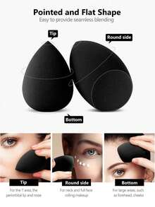 10/1个多功能化妆海绵，干湿两用粉扑，可重复使用，不含乳胶，面部化妆工具，化妆海绵，化妆工具，多功能化妆工具，化妆用品，适用于粉底液、BB霜、遮瑕膏，适合所有肤质