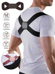 1 pieza, Equipo de protección deportiva y de acondicionamiento físico para exteriores, protección diaria de la cintura y los hombros para hombres y mujeres, correas y tirantes invisibles para la presión de la espalda - Multicolor - Ver 1
