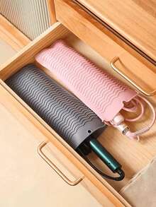 1 Set Silicone Heat Resistant Mat, Straightener Storage Bag, Cosmetic Organizer Bag, Straightener Travel Case, Suitable For Flat Iron, Curling Iron, Salon Tools, Travel Makeup Pouch, Makeup Brush Holder, Cosmetic Containers - Multicolor - View 2