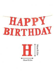 1 Conjunto Faixa de Feliz Aniversário Vermelha, Faixa de Feliz Aniversário com Glitter e Guirlanda Decorativa, Decorações de Festa, Decoração de Bottom para Festa de Aniversário, Decorações DIY para Festa com Tema, Adequado para Decorações de Festa de Aniversário, Suprimentos de Festa com Tema Vermelho. Decoração DIY, Decoração de Bottom para Foto