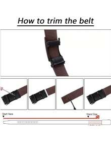 Men's Wide Belt, Reinforced Canvas, With Automatic Iron Buckle - Green - View 4