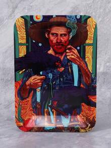 1 buc. Tavă pentru rulat țigări, material de tablă, stil desen animat, 180 * 125 mm