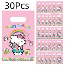 SANRIO 30/20/10个装生日派对礼品袋，糖果袋，礼品袋，可爱派对礼品包装，生日派对装饰，适用于婚礼、生日、家庭和朋友聚会，时尚个性化礼品袋 - 彩色 - 查看 3