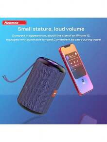 Newmine Altavoz Bluetooth BT32: conexión Bluetooth estable, admite unidad flash USB/tarjeta SD, batería de larga duración, controlador dinámico, diseño portátil, escucha multimodo, negro. - Negro - Ver 3