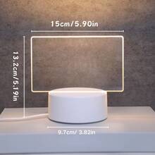 1pc LED Acrylic Erasable Message Board, USB Drawing Board DIY, Can Be Used As Bedroom Night Light, Birthday Gift, Gift, Bar Advertisement - Yellow - View 6
