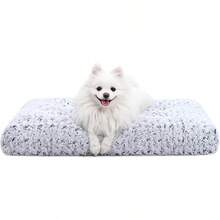 Washable Dog Bed Deluxe Plush Dog Crate Beds Comfy Kennel Pad Anti-Slip Pet Sleeping Mat - White - View 13