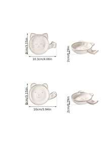 1pc Ceramic Soy Sauce Dish With Handle, Cute Sauce Plate For Hot Pot, Dipping Sauce, Elegant Household Hand-Pinched Single Handle Seasoning Dish - White - View 7