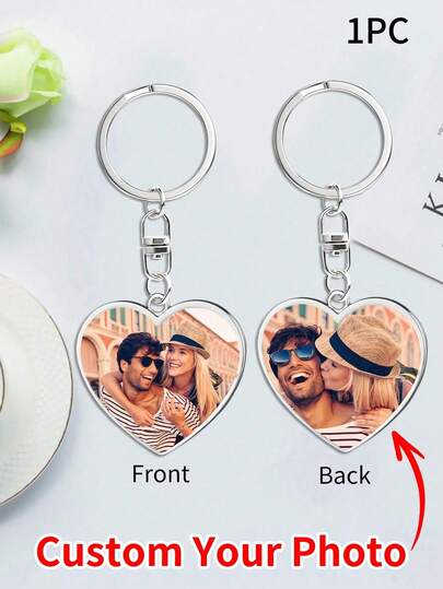 Llavero personalizado con foto en forma de corazón de doble cara, llavero lindo personalizado, dije personalizado para bolso, llavero personalizable unisex, regalo conmemorativo de mascota, regalo de cumpleaños, regalo del Día de San Valentín, regalo de aniversario, decoración del hogar, regalo para ella, regalo para dama de honor, regalo para novia, regalo para pareja, regalo único