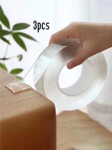 纳米胶透明双面胶带纳米胶强粘性无痕高粘度亚克力纳米胶带可重复使用防水胶带墙贴强粘性汽车浴室厨房家居派对气球固定