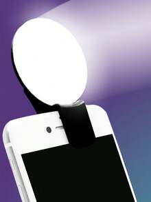 1pc Portable Mini Clip-On Selfie Light, LED Fill Light, Phone Selfie Light, Round Selfie Light, Suitable For Phones And Computers, For Makeup, Zoom Meetings, Live Streaming, Vlogging, Perfect Selfie And Video Calls, 150mAh