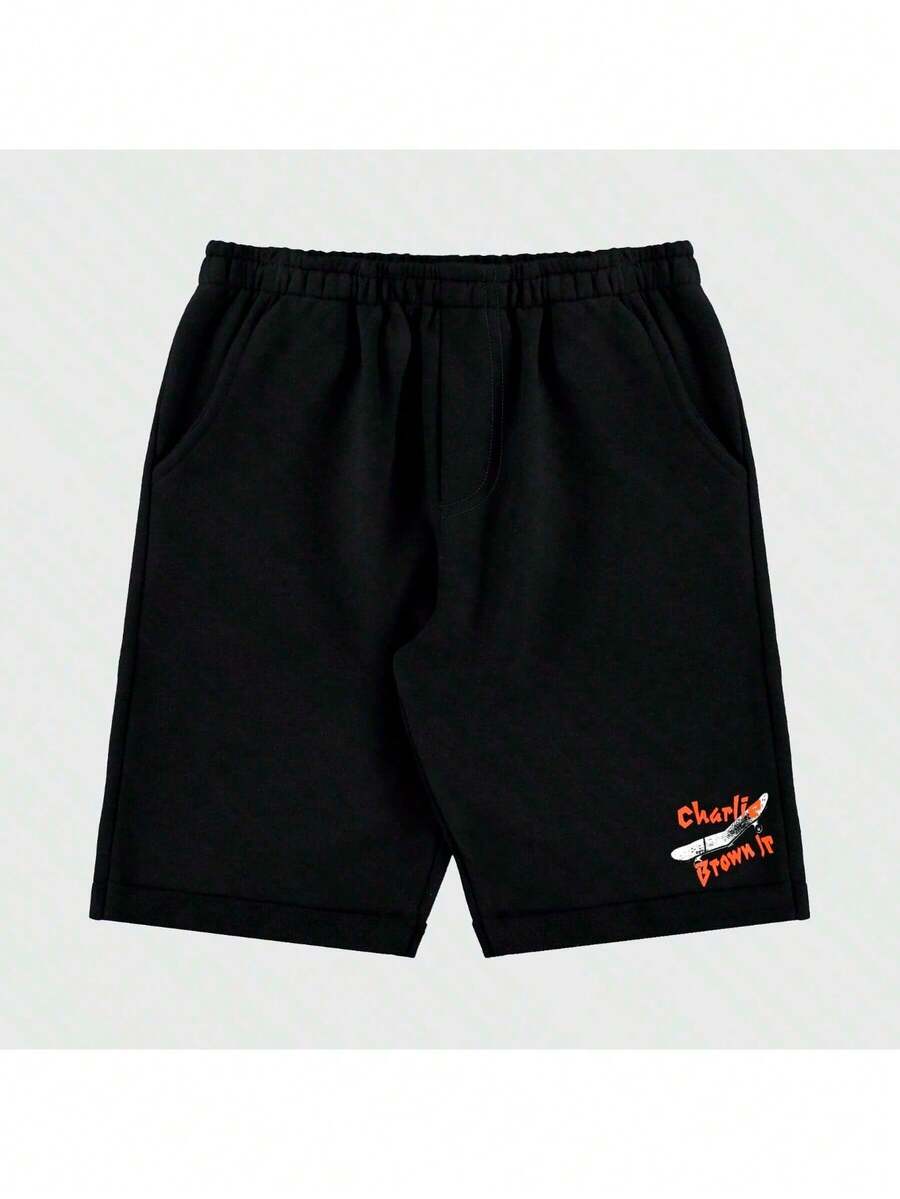 Bermuda Moletom Altíssima Qualidade Masculina Chorão CBJR - Preto - Visão 1
